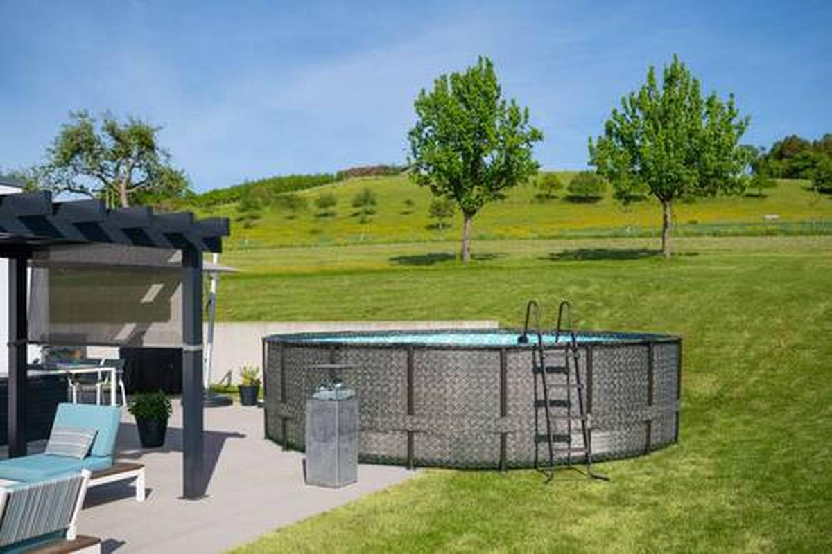 POOL 549/132 cm  - Grau, KONVENTIONELL, Kunststoff (549/132cm) - Ambia Garden
