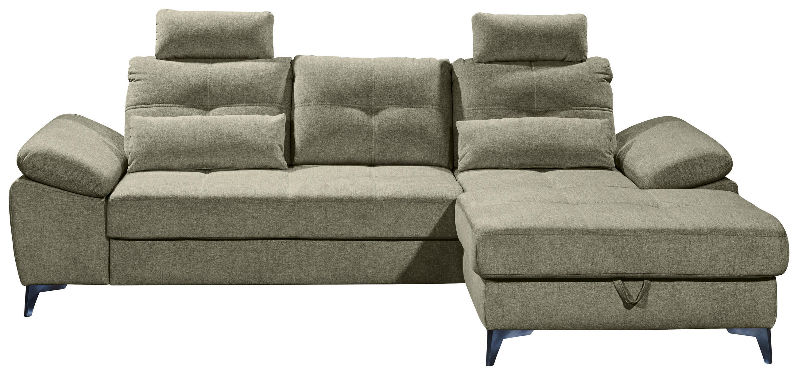 KUTNA GARNITURA tekstil  zelena   - zelena/boje kroma, Konvencionalno, tekstil/plastika (270/170cm) - MID.YOU