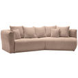 ECKSOFA in Chenille Beige  315/180 cm  - Beige/Schwarz, MODERN, Kunststoff/Textil (315/180cm) - Hom`in