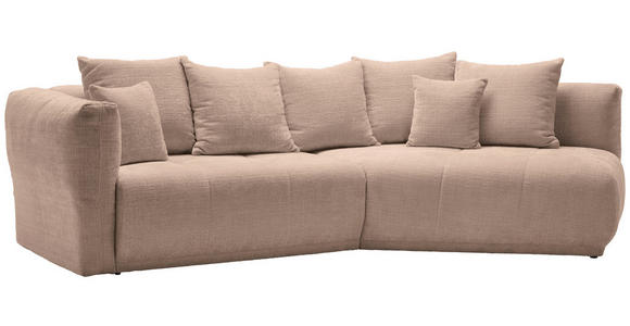 ECKSOFA in Chenille Beige  315/180 cm  - Beige/Schwarz, MODERN, Kunststoff/Textil (315/180cm) - Hom`in