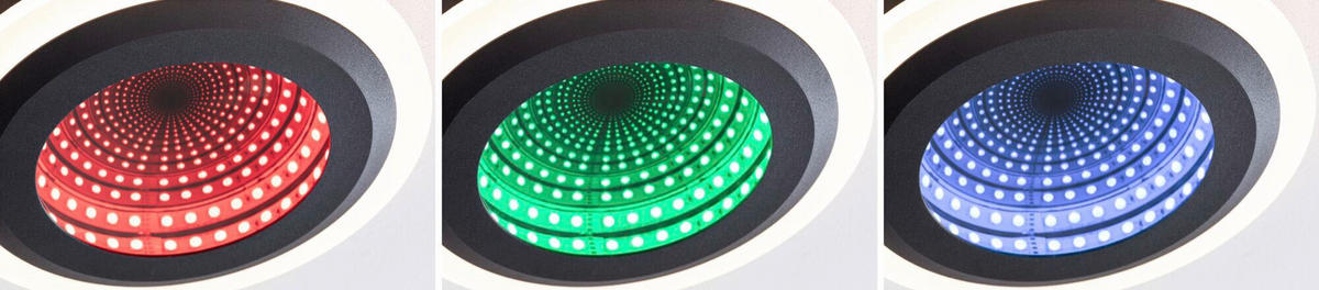 DECKENLEUCHTE Spaceglow 20/4.8 cm   - Schwarz, KONVENTIONELL, Kunststoff (20/4.8cm) - Paulmann