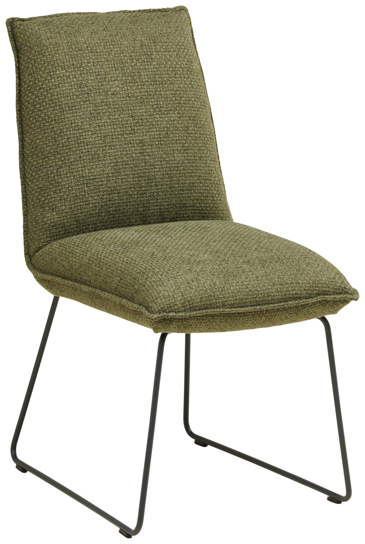 STUHL - Graphitfarben/Grün, Design, Textil/Metall (52/85/66cm) - Cassando