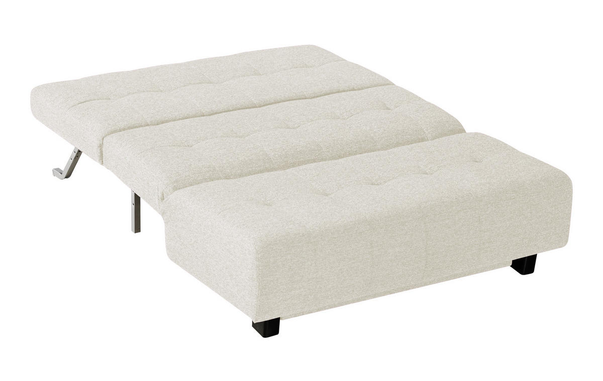 SCHLAFSOFA Naturfarben  - Schwarz/Naturfarben, Design, Textil/Metall (145/92/102cm) - Novel