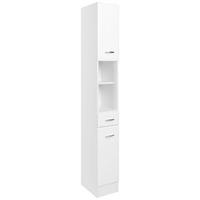HOCHSCHRANK 25/190/34 cm  - Chromfarben/Weiß, KONVENTIONELL, Holzwerkstoff/Kunststoff (25/190/34cm) - Held