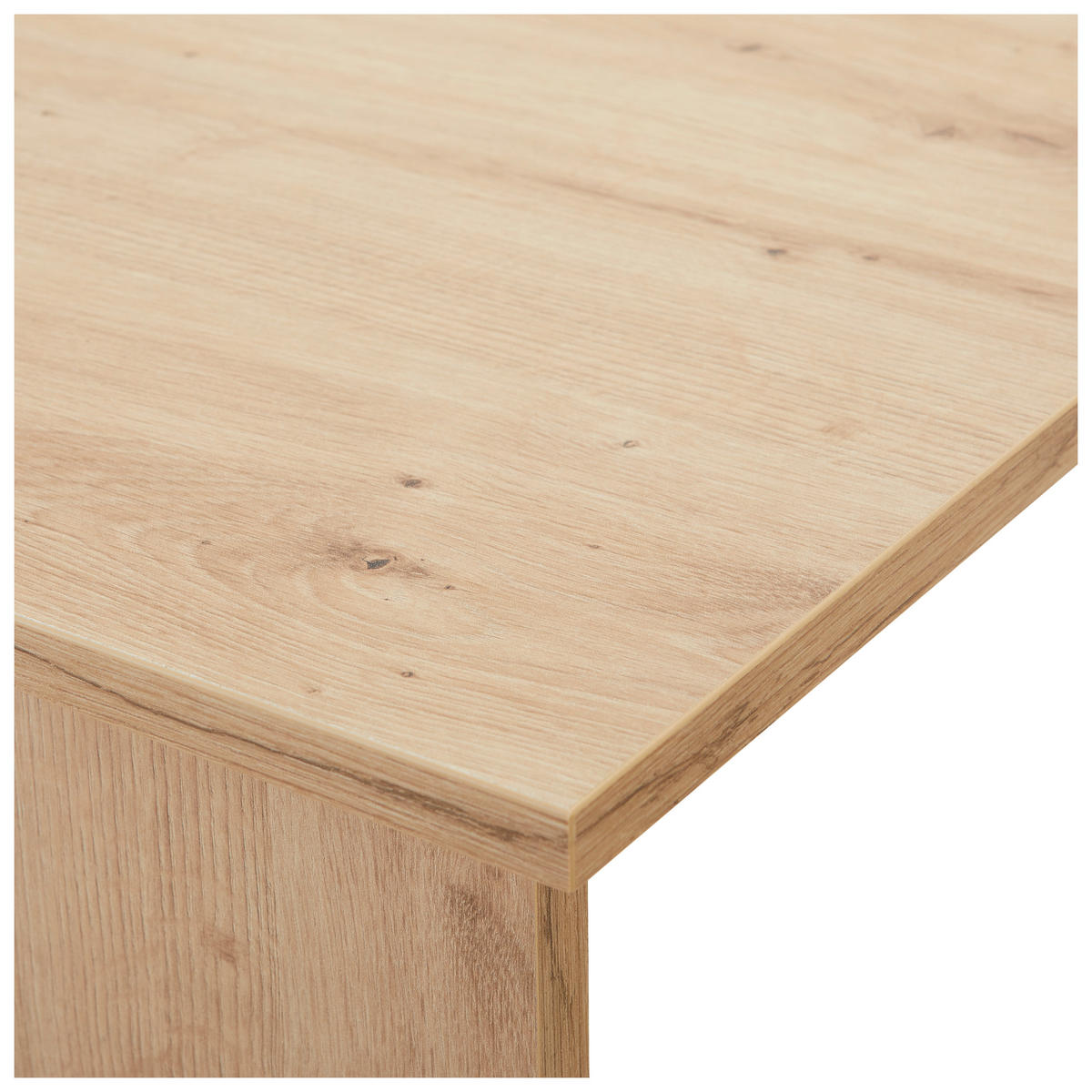 ECKSCHREIBTISCH 120/150/75 cm  in Weiß, Eichefarben  - Eichefarben/Alufarben, KONVENTIONELL, Holzwerkstoff/Kunststoff (120/150/75cm) - Venda