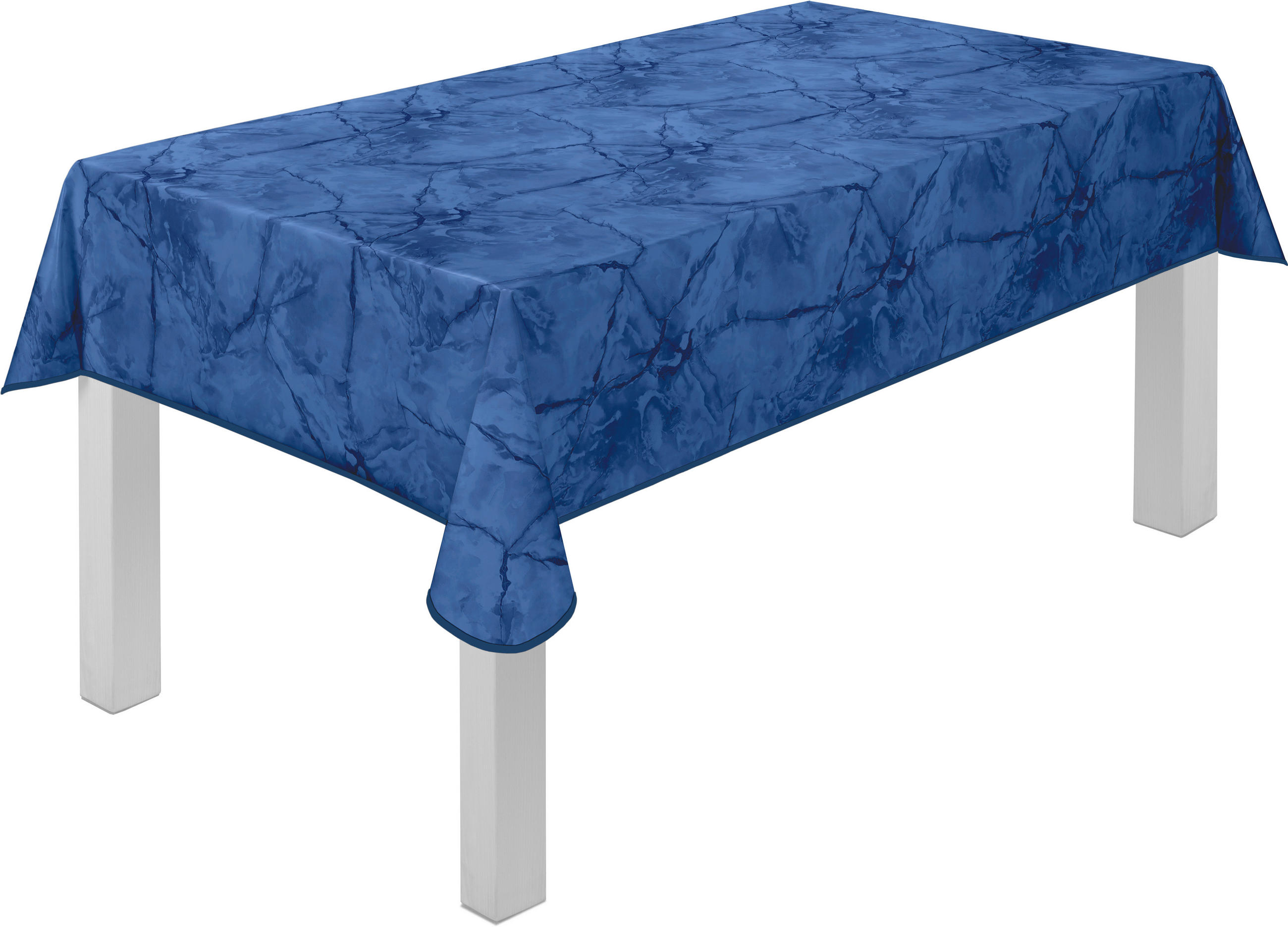 TISCHDECKE MILANO 130/160 cm  - Dunkelblau, KONVENTIONELL, Textil (130/160cm) - Peyer Syntex