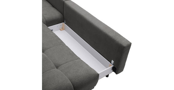 ECKSOFA in Chenille Blau, Braun  - Blau/Schwarz, MODERN, Textil/Metall (182/290cm) - Hom`in