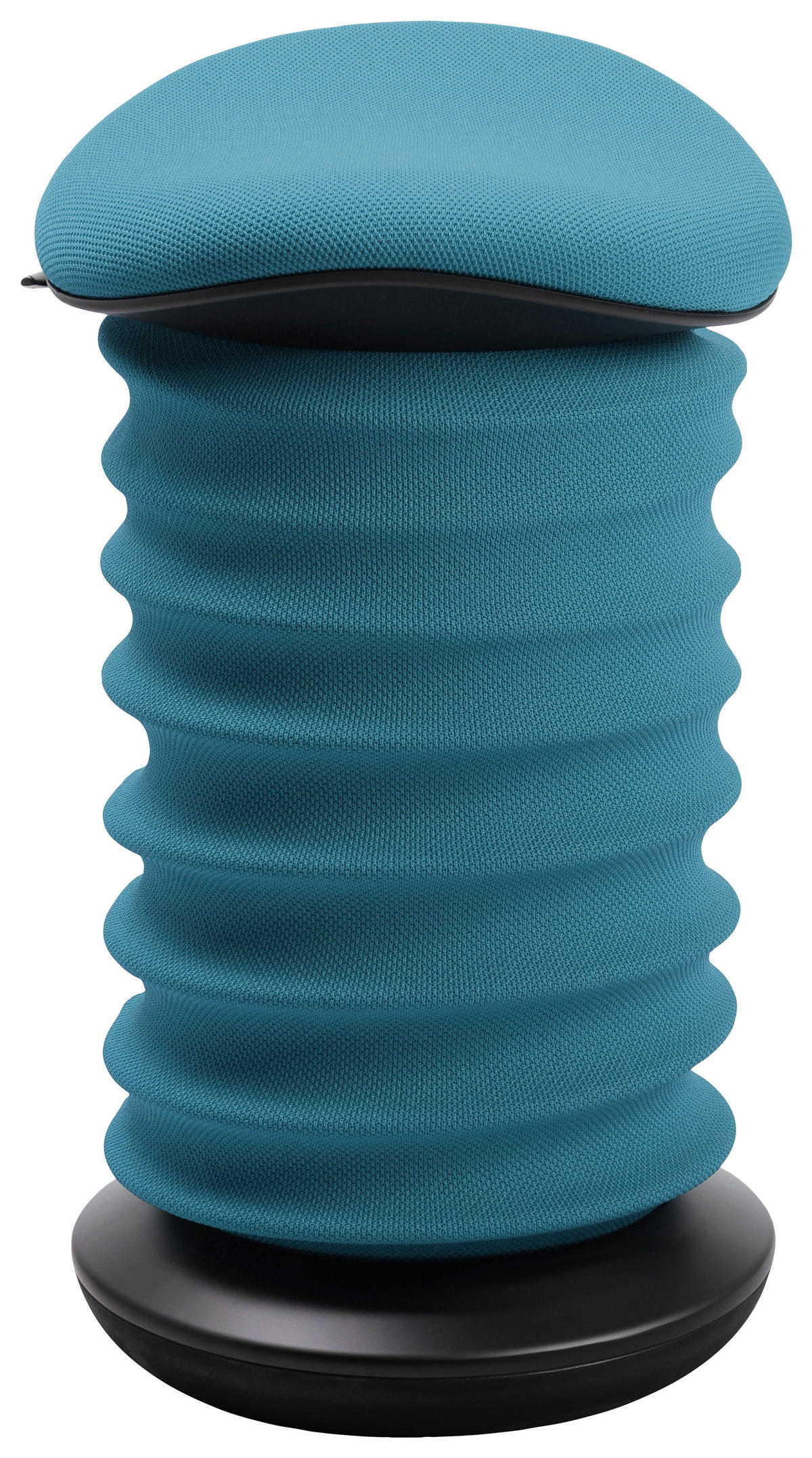 BÜROHOCKER 37,5/53-64/36 cm  - Türkis/Schwarz, Design, Kunststoff/Textil (37,5/53-64/36cm) - Topstar
