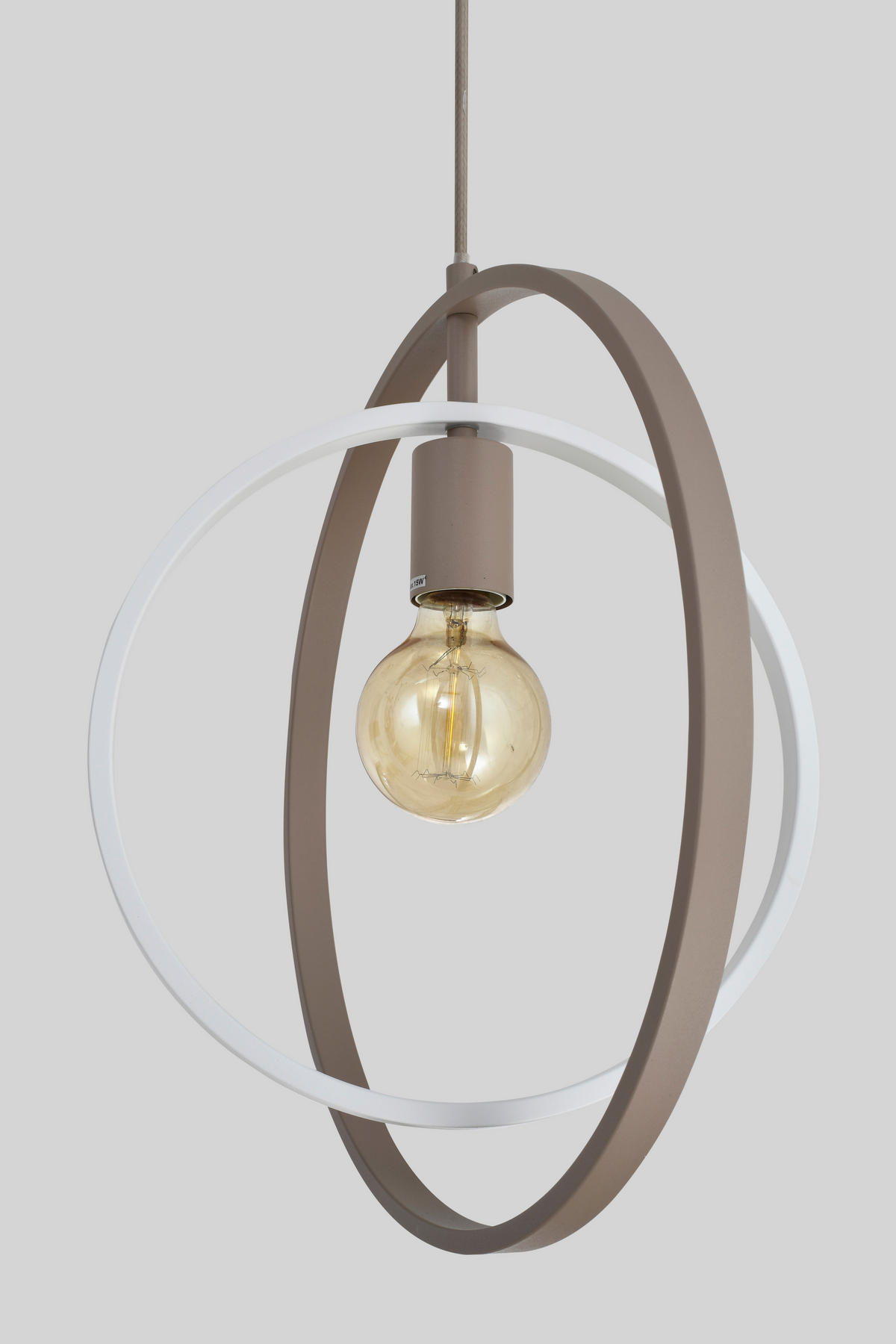 HÄNGELEUCHTE Montpellier 130/150/40 cm  - Sandfarben/Weiß, Design, Kunststoff/Metall (130/150/40cm)