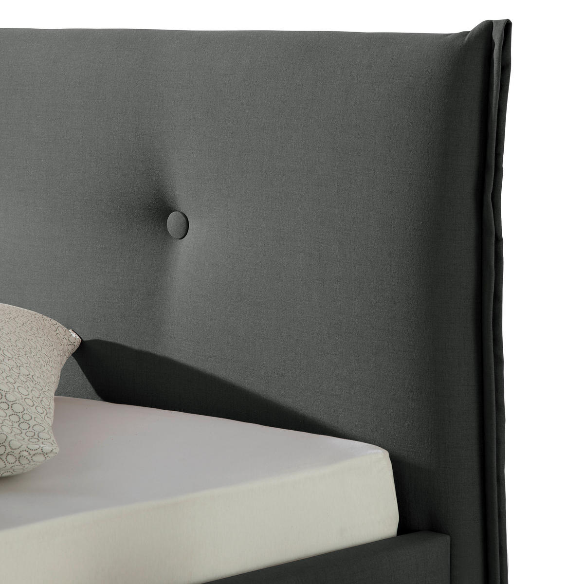 POLSTERBETT 200/200 cm,  in Anthrazit,  - Anthrazit/Naturfarben, MODERN, Holz/Textil (200/200cm) - Livetastic