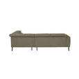ECKSOFA in Struktur Hellbraun  280/205 cm  - Hellbraun/Schwarz, Design, Textil/Metall (280/205cm) - Xora