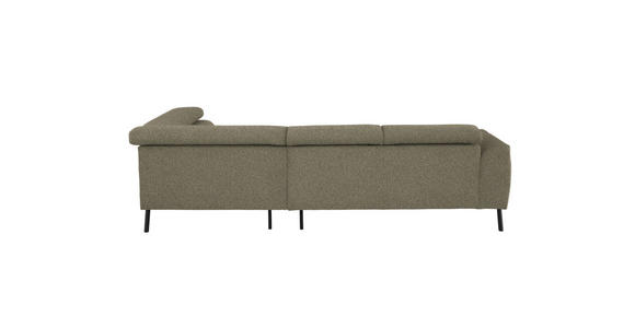 ECKSOFA in Struktur Hellbraun  280/205 cm  - Hellbraun/Schwarz, Design, Textil/Metall (280/205cm) - Xora