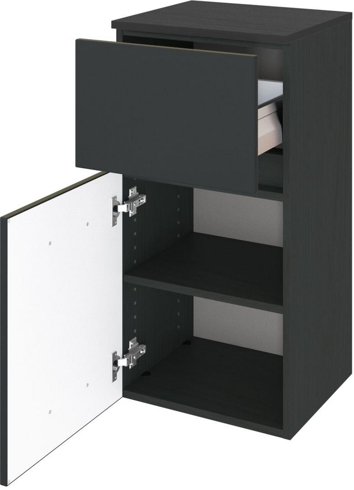 UNTERSCHRANK 40/79/35 cm   - Silberfarben/Grau, Design, Holzwerkstoff/Kunststoff (40/79/35cm) - Held