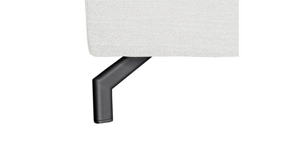 ECKSOFA Weiß Chenille Zierkissen, Bettkasten, Schlaffunktion, Rücken echt, Kopfteilverstellung, Liegefläche im Originalstoff  - Schwarz/Weiß, KONVENTIONELL, Textil/Metall (185/266cm) - Carryhome