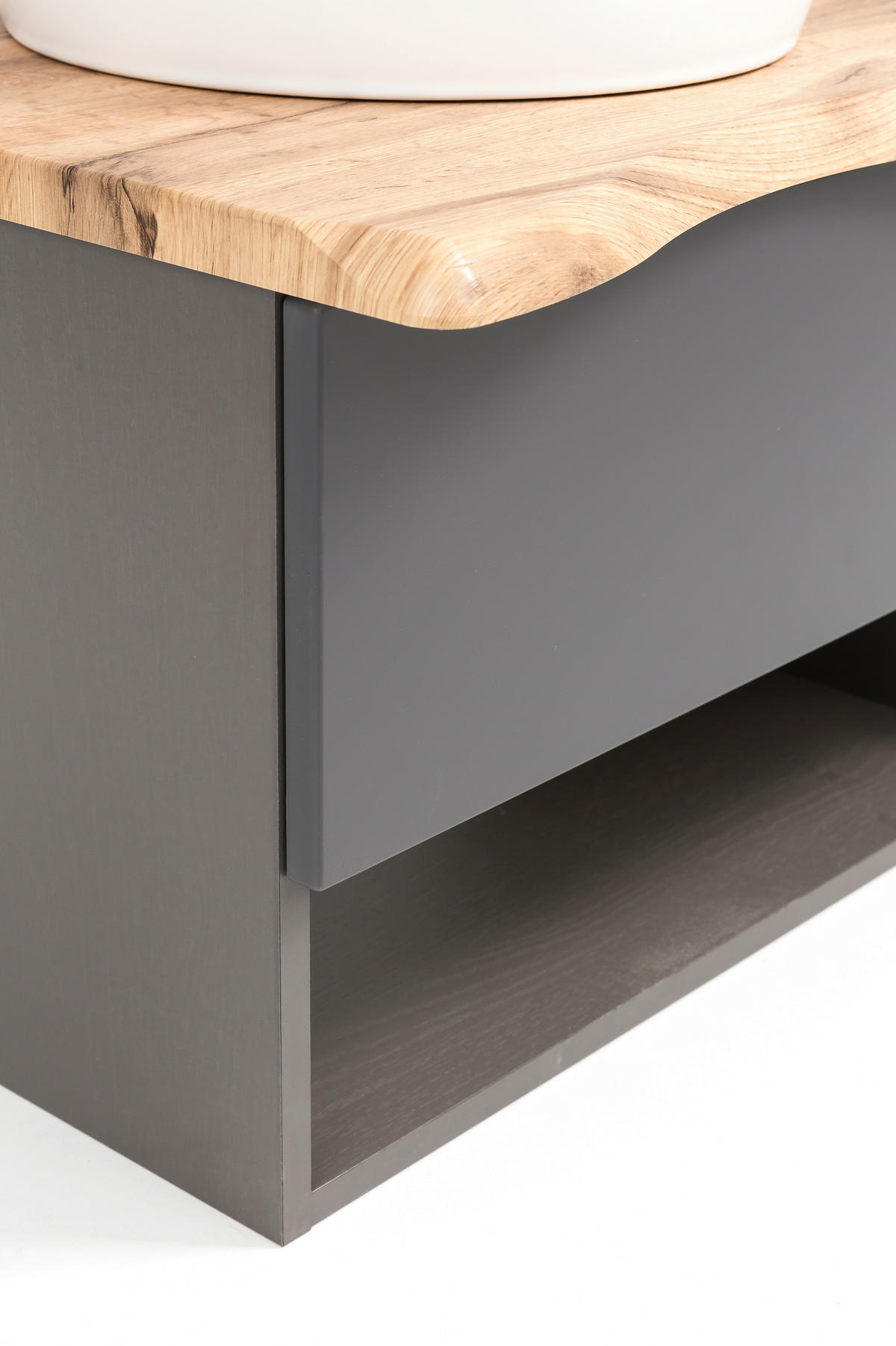 WASCHTISCHKOMBI 101 cm  - Graphitfarben/Grau, Natur, Holzwerkstoff (101cm) - Xora