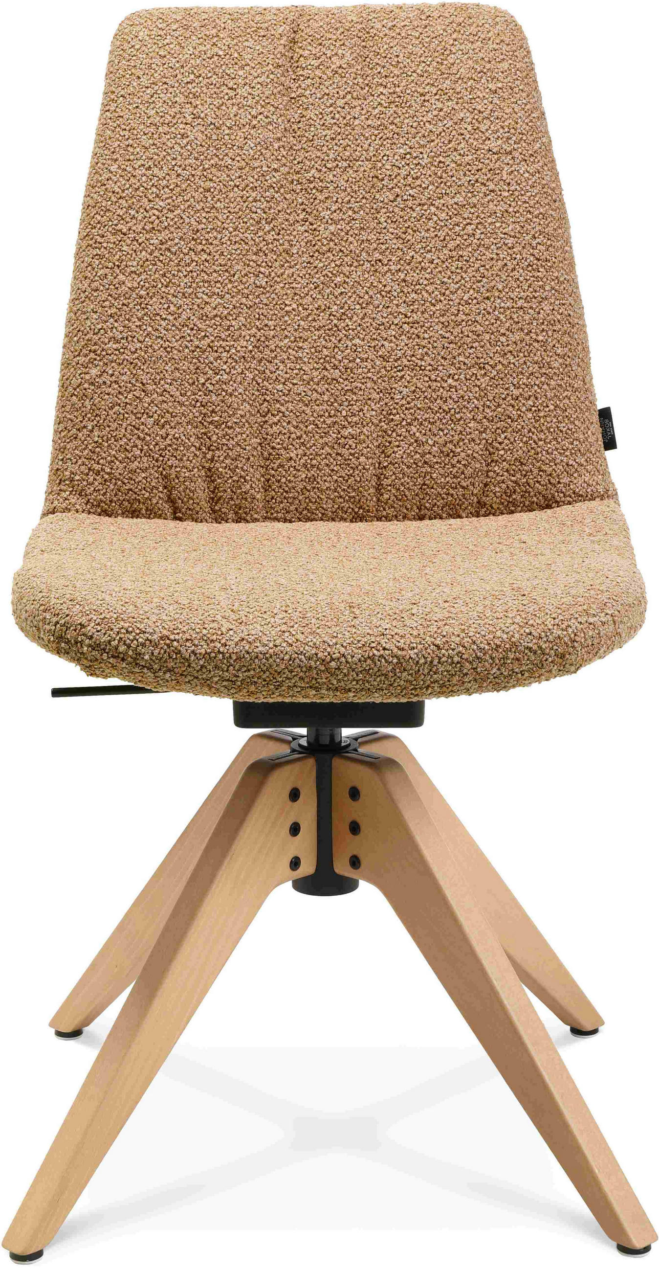 STUHL Flachgewebe Orange, Eichefarben Buche Hartholz - Eichefarben/Orange, Design, Holz/Textil (46/82,5-85,25/55cm) - Johann Jakob