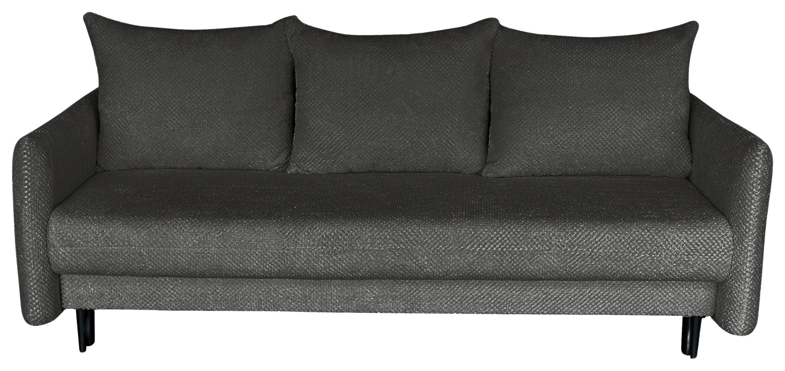 SCHLAFSOFA Webstoff Dunkelgrau  - Dunkelgrau/Schwarz, Design, Kunststoff/Textil (218/96/102cm) - MID.YOU