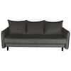 SCHLAFSOFA Webstoff Dunkelgrau  - Dunkelgrau/Schwarz, Design, Kunststoff/Textil (218/96/102cm) - MID.YOU