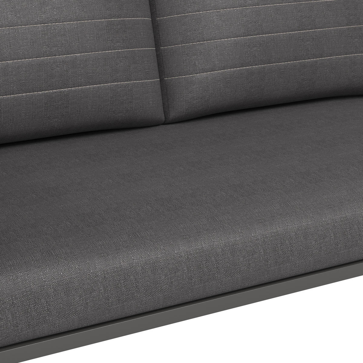 LOUNGESOFA 120/72/73 cm Aluminium  - Dunkelgrau/Naturfarben, Design, Kunststoff/Textil (120/72/73cm) - Ambia Garden