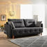 SCHLAFSOFA Mikrofaser Dunkelgrau - Dunkelgrau/Naturfarben, KONVENTIONELL, Textil (218/80/44/94cm) - Carryhome