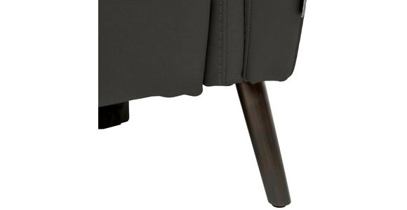 3-SITZER-SOFA  in Echtleder Mokka   - Schwarz/Mokka, Design, Leder/Metall (210/79/104cm) - Belluti