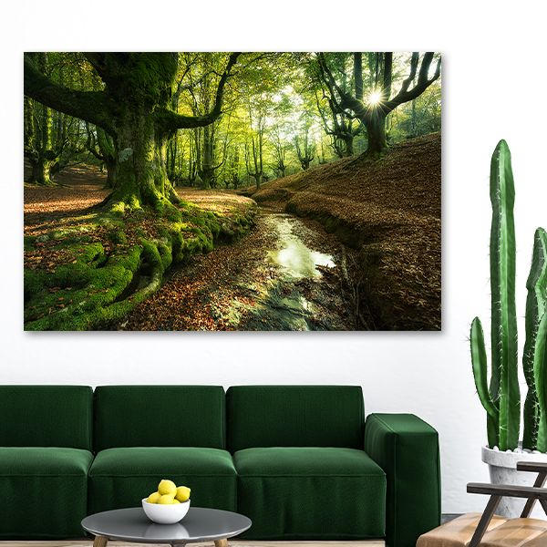 BILD Felix Röser Landschaft & Natur, Bäume Foresttale  - Multicolor, Design, Holzwerkstoff/Kunststoff (120/80cm) - Wiedemann