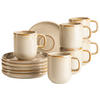KAFFEEBECHERSET Cordelia 12-teilig  - Sandfarben, Trend, Keramik - Mäser