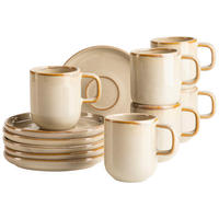 KAFFEEBECHERSET Cordelia 12-teilig  - Sandfarben, Trend, Keramik - Mäser