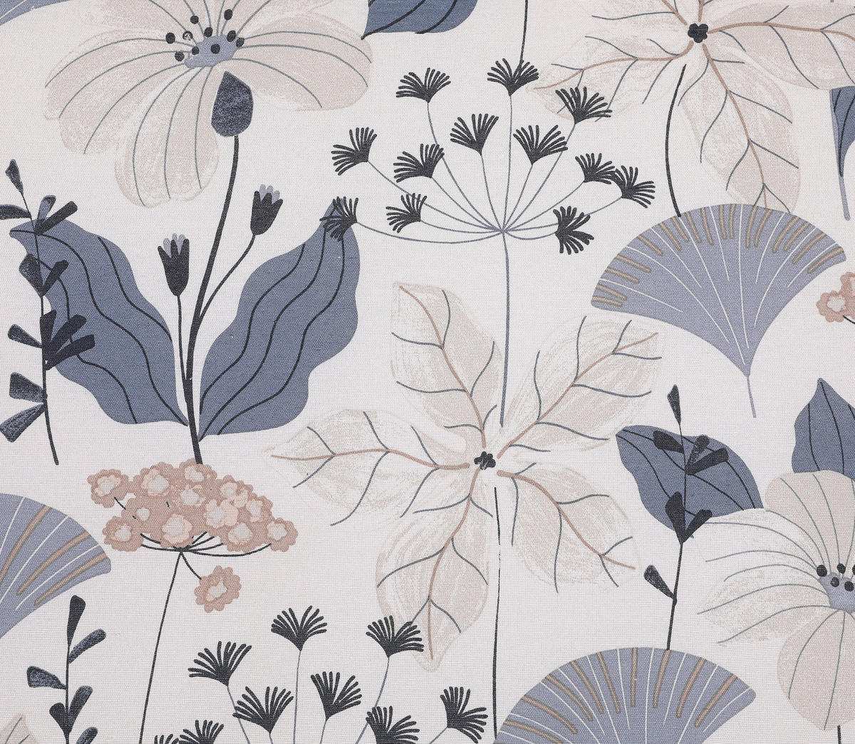 SESSELAUFLAGENSET Floral  - Blau/Beige, Basics, Textil (50/6/120cm)