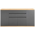 SIDEBOARD  in 184/93/42 cm  - Schwarz/Graphitfarben, Design, Holzwerkstoff/Kunststoff (184/93/42cm) - Xora