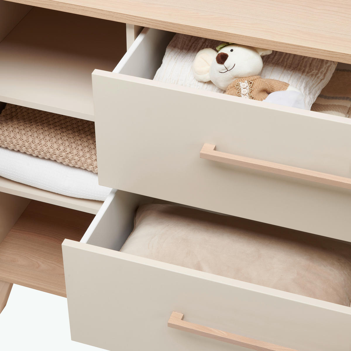 WICKELKOMMODE MALIO 123,5/94,9/55,6 cm  - Kirschbaumfarben/Beige, Basics, Holzwerkstoff (123,5/94,9/55,6cm) - Paidi