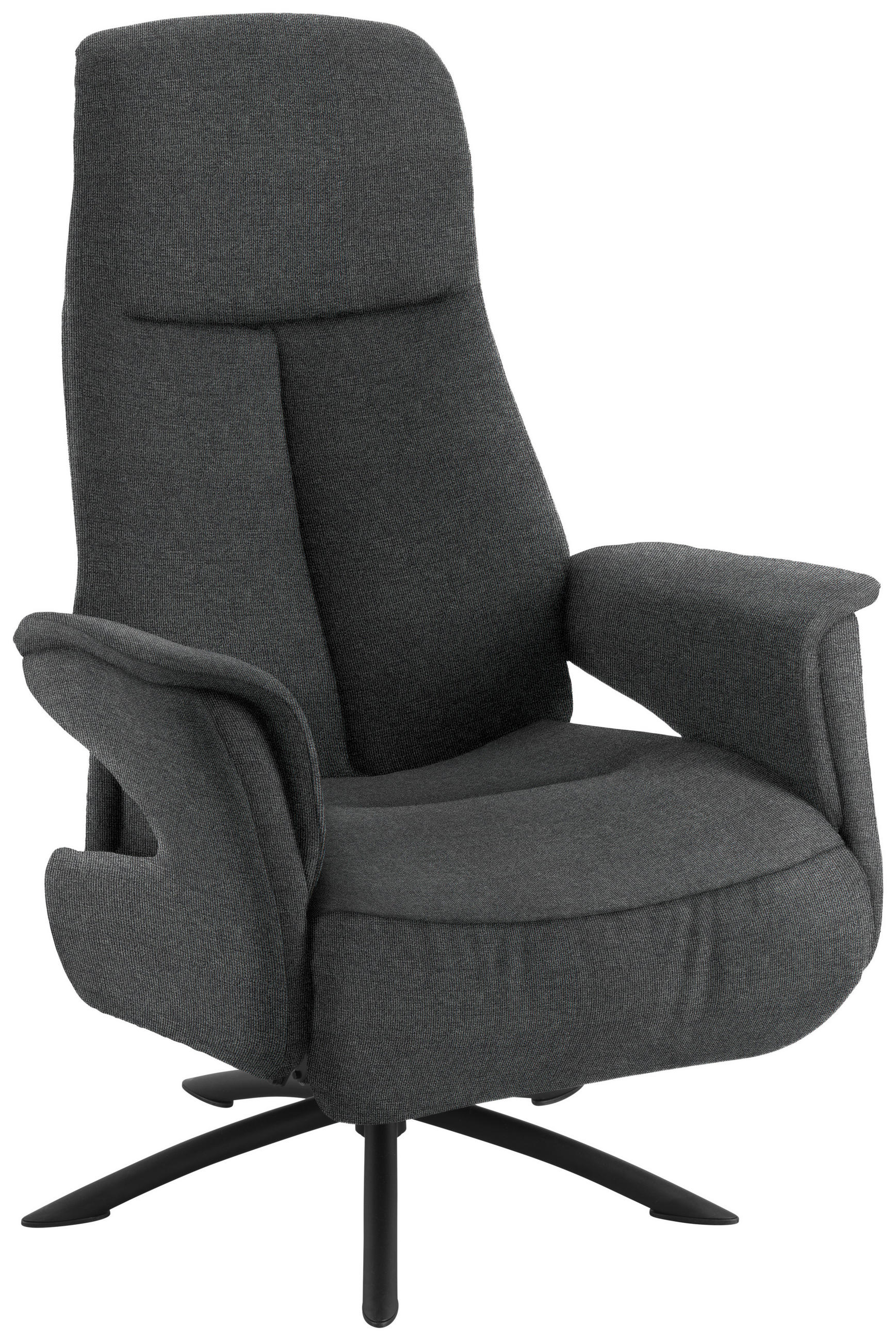 RELAXSESSEL in Textil Dunkelgrau  - Dunkelgrau/Schwarz, Design, Textil/Metall (73/108/86cm) - Welnova