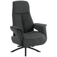 RELAXSESSEL Webstoff Relaxfunktion, Kopfteilverstellung    - Dunkelgrau/Schwarz, Design, Textil/Metall (73/108/86cm) - Welnova