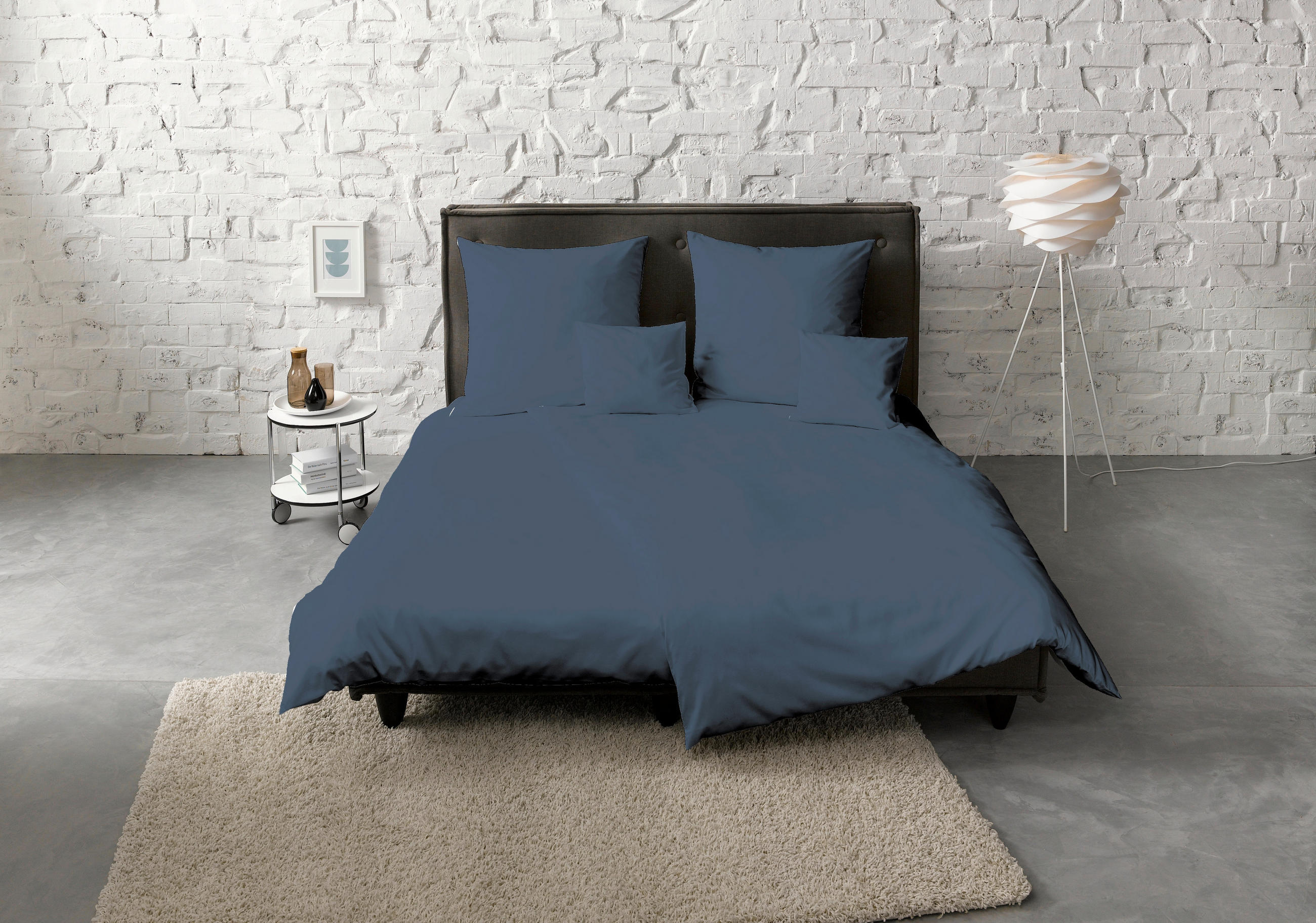 BETTWÄSCHE Satin 155/220 cm  - Blau, Basics, Textil (155/220cm) - Fleuresse