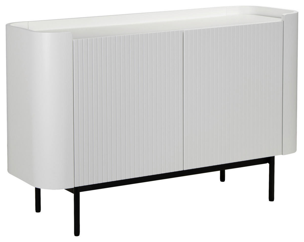 SIDEBOARD  in 120/80/40 cm  - Schwarz/Weiß, Design, Holzwerkstoff/Metall (120/80/40cm) - MID.YOU