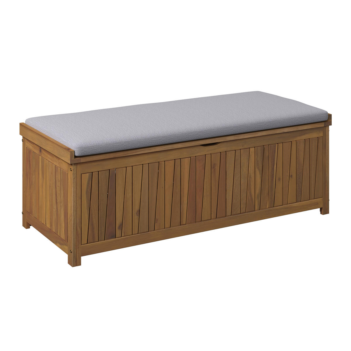 KISSENBOX 140/60/50 cm  - Grau/Akaziefarben, MODERN, Holz/Textil (140/60/50cm) - Ambia Garden