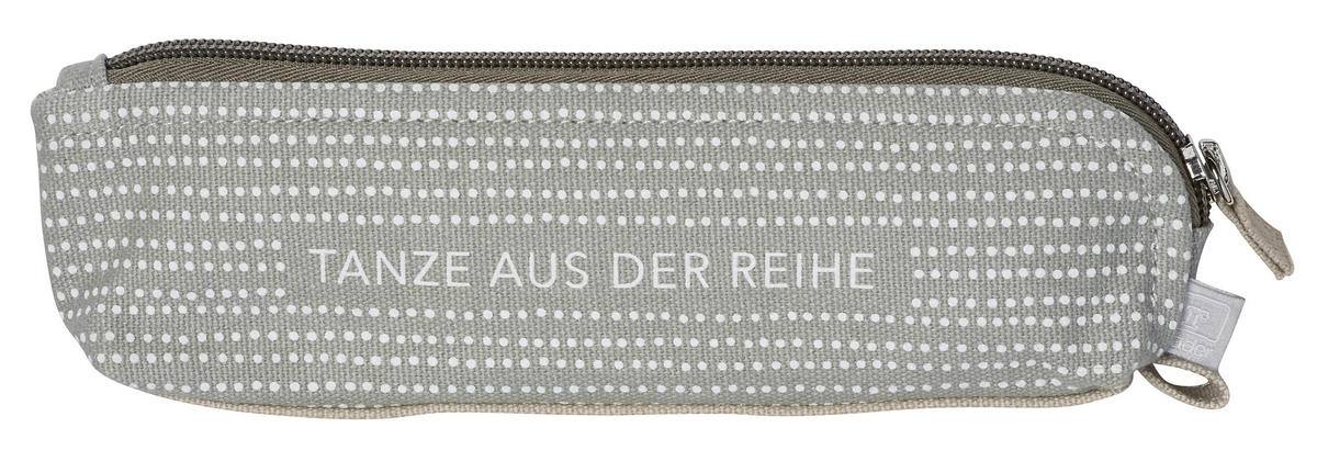SCHREIBWARENBOX  - Grau, Basics, Textil (21/6,5cm) - Räder