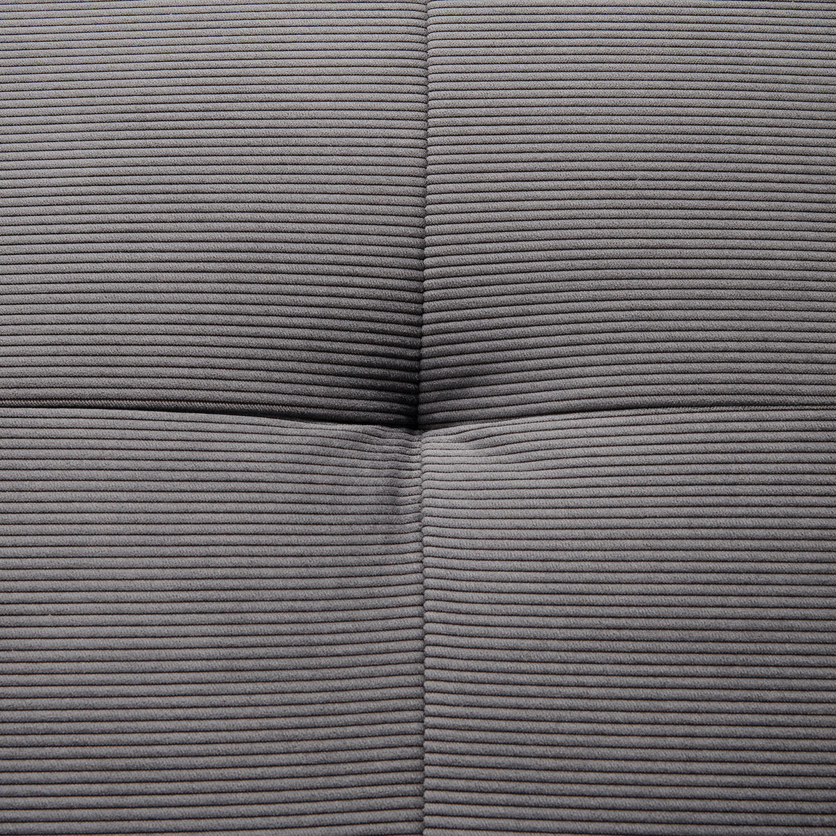 ECKSOFA in Feincord Anthrazit  205/280 cm  - Anthrazit/Schwarz, Design, Textil/Metall (205/280cm) - Xora