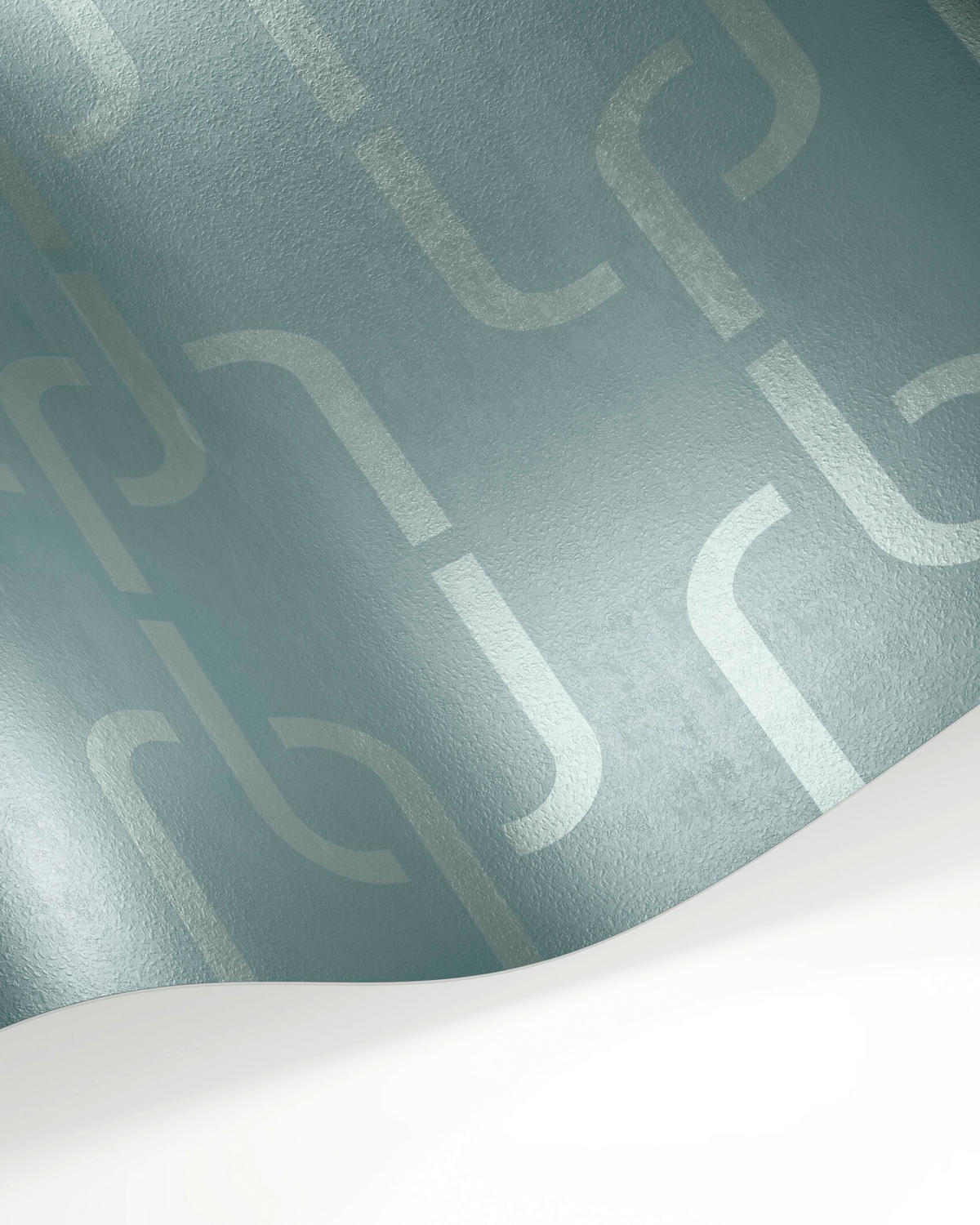 VLIESTAPETE 10.05 m J! CHAINS  - Türkis, Design, Textil (53/1005cm) - Joop!