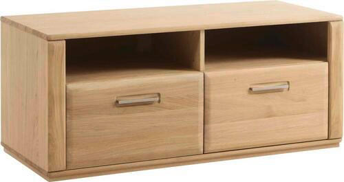 TV DIEL, jadrový buk, farba buka, 154/54/51 cm - farba buka/farba ušľachtilej ocele, Design, kov/drevo (154/54/51cm) - Livetastic