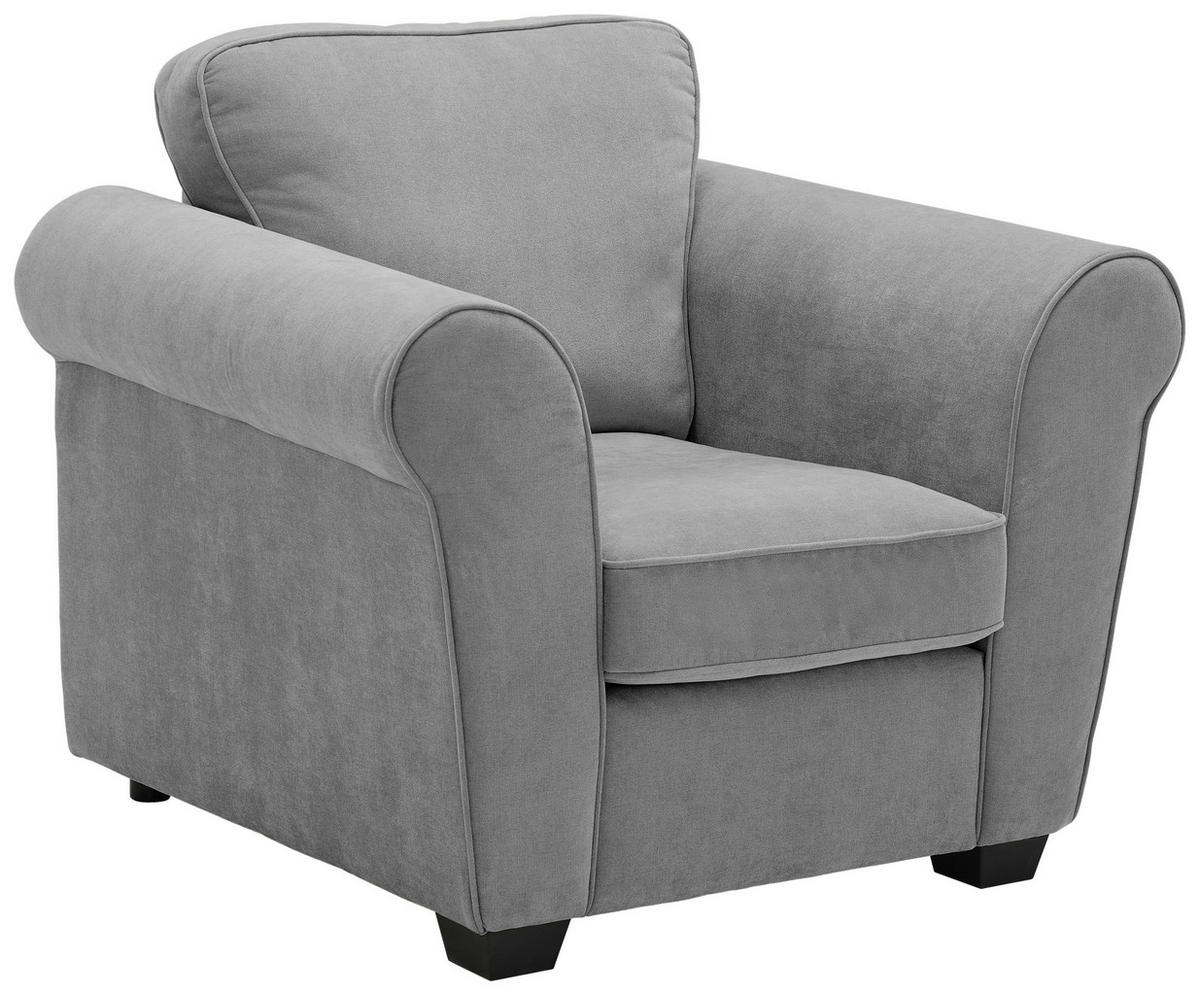 SESSEL in Chenille Grau  - Schwarz/Grau, KONVENTIONELL, Kunststoff/Textil (106/88/86cm) - Carryhome