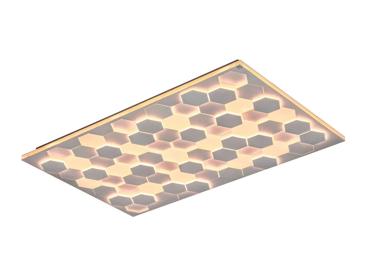 LED-DECKENLEUCHTE - Weiß, Design, Metall (70/115/7,5cm) - Cinque