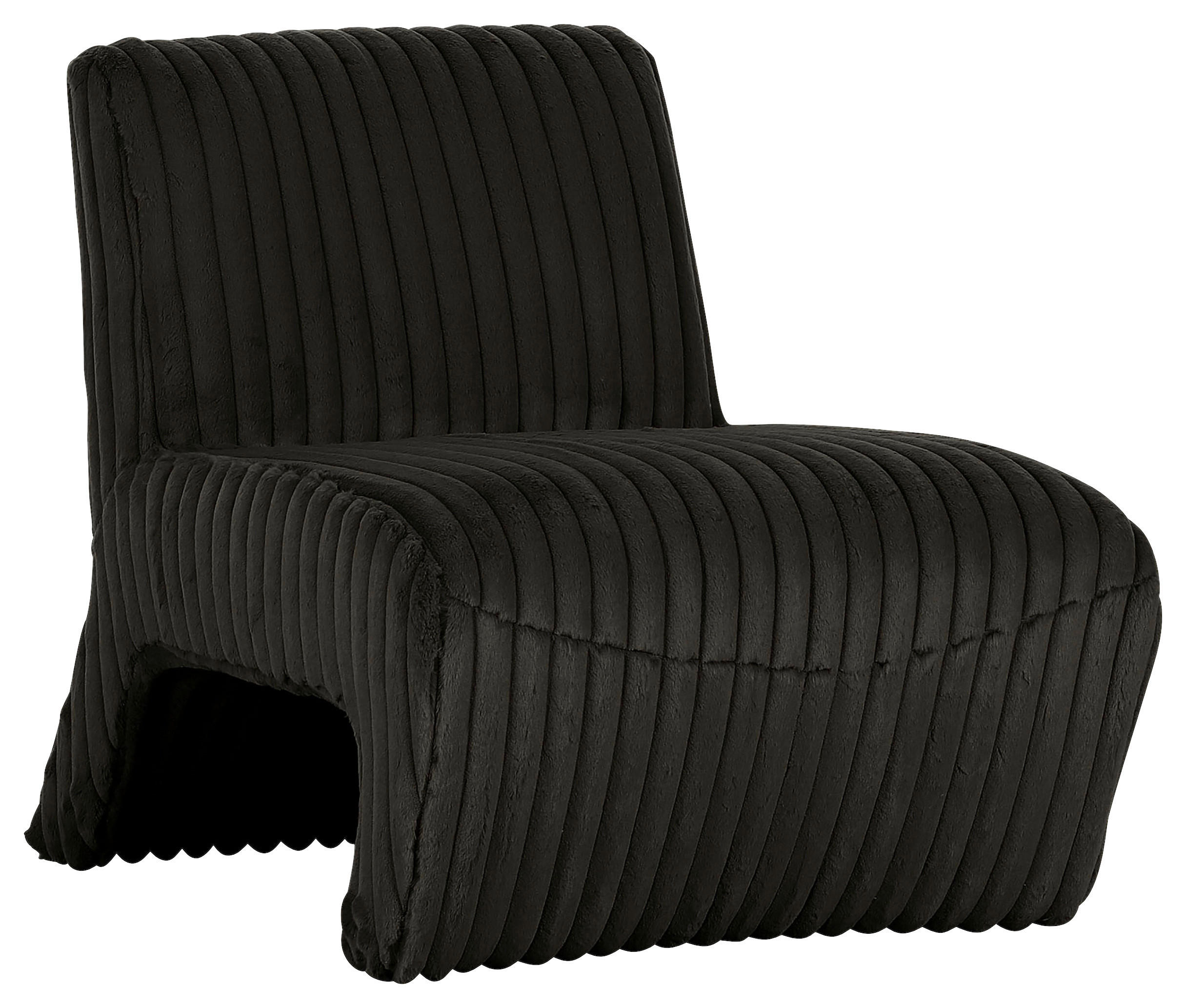 SESSEL in Cord Anthrazit  - Anthrazit/Schwarz, KONVENTIONELL, Kunststoff/Textil (68/72/89cm) - Carryhome