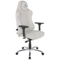 GAMINGSTUHL Hellgrau, Schwarz Metall, Textil   - Silberfarben/Hellgrau, LIFESTYLE, Textil/Metall (79/142/77cm) - Hivar