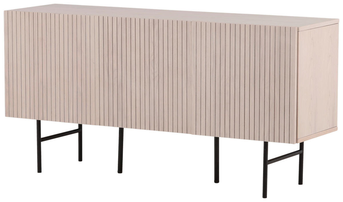 SIDEBOARD  in 150/75/42 cm  - Schwarz/Weiß, Design, Holz/Metall (150/75/42cm) - Livetastic