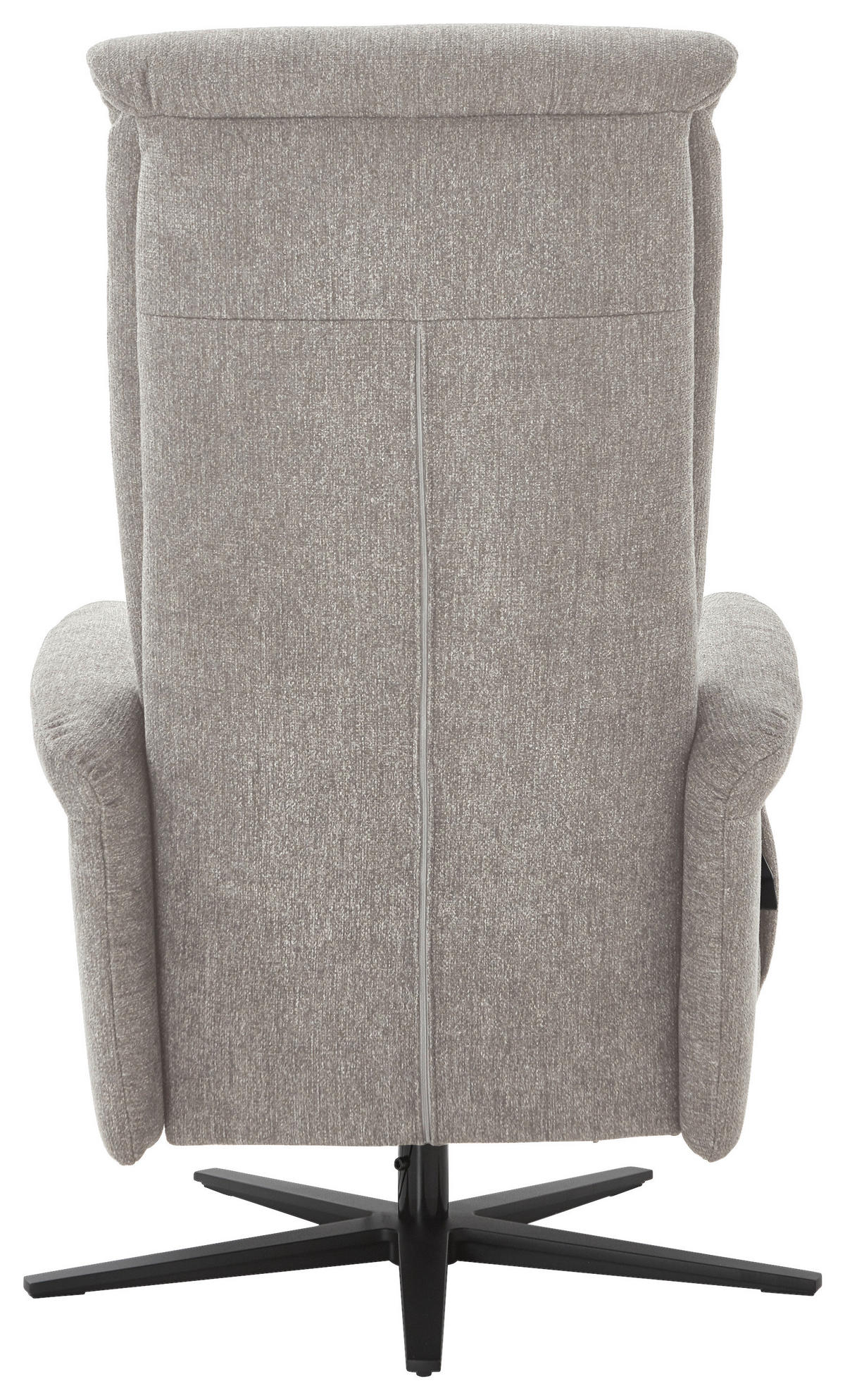 RELAXSESSEL Flachgewebe Relaxfunktion, Rücken echt    - Greige/Schwarz, Design, Textil/Metall (77/115/89cm) - Pure Home Comfort