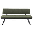 SITZBANK 180/86,5/60 cm in Grün, Schwarz - Schwarz/Grün, Design, Textil/Metall (180/86,5/60cm) - Cantus