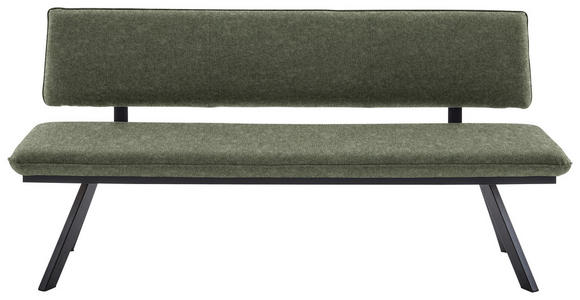 SITZBANK 180/86,5/60 cm in Grün, Schwarz - Schwarz/Grün, Design, Textil/Metall (180/86,5/60cm) - Cantus