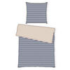 WENDEBETTWÄSCHE Perkal 135/200 cm  - Sandfarben/Dunkelblau, Basics, Textil (135/200cm) - Tom Tailor