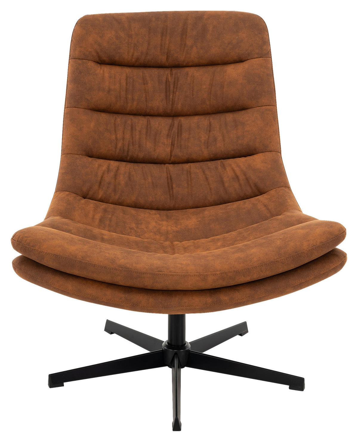 SESSEL in Webstoff Cognac  - Cognac/Schwarz, MODERN, Textil/Metall (81/91/94cm) - Livetastic